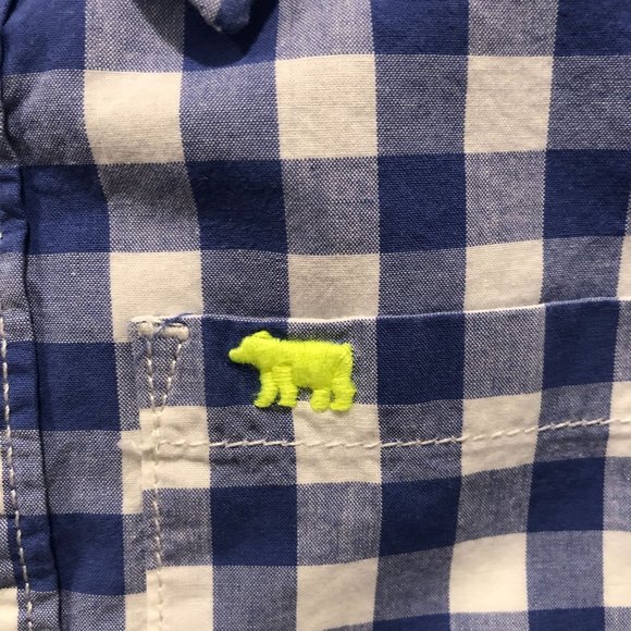 Carter's Boy Toddler Plaid Button Down Shirt Blue White Size 4T - Picture 6 of 11